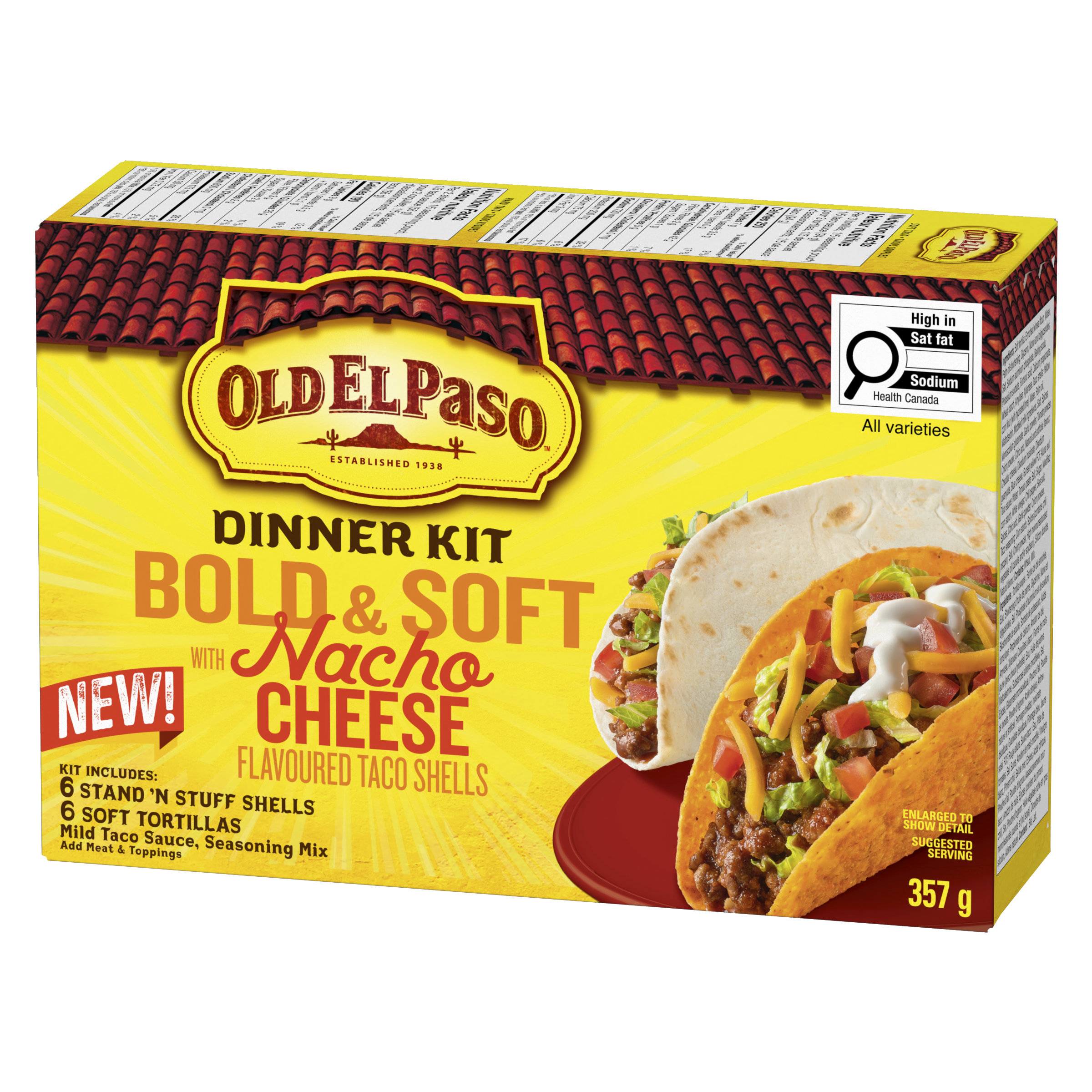 Bold & Soft with Nacho Cheese Flavoured Taco Shells Dinner Kit