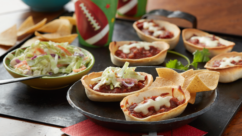 Bols-tacos au porc BBQ spécial football