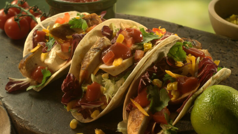Tacos Au Poulet Et Au Maïs Grillés