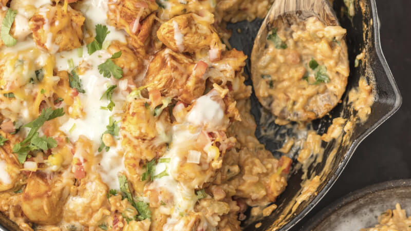 Poulet con queso à la mexicaine