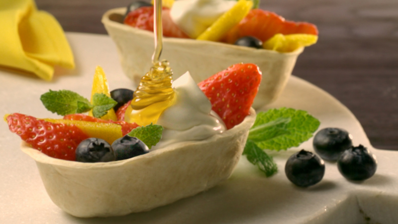 Mini Tortilla Bowl Fruit Tacos