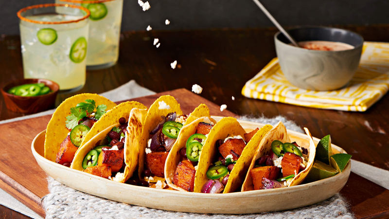 Tacos à la courge musquée rôtie
