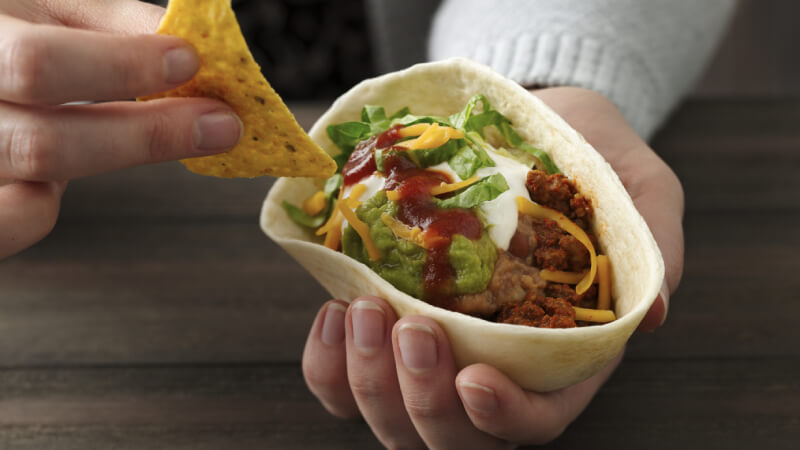 Bols de tacos à sept étages
