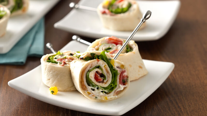 Roulés de tortilla club à la dinde
